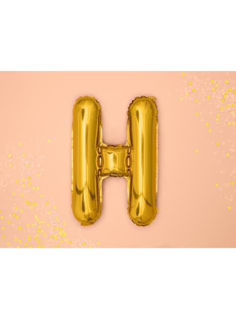 Globo foil letra H dorado