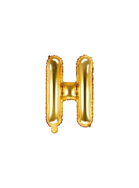 Globo foil letra H dorado