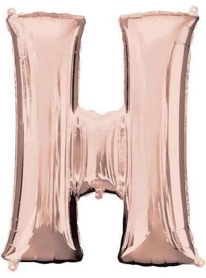 Globo foil letra H oro rosa (81cm) - AMSCAN | Funidelia