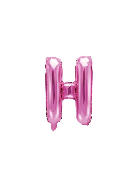 Globo foil letra H rosa oscuro - Partydeco | Funidelia