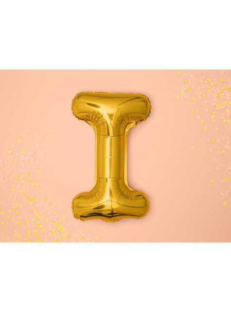 Globo foil letra I dorado - Partydeco | Funidelia