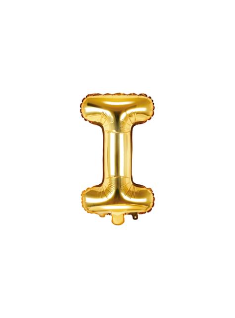 Globo foil letra I dorado - Partydeco | Funidelia