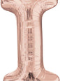 Globo foil letra I oro rosa (81cm) - AMSCAN | Funidelia