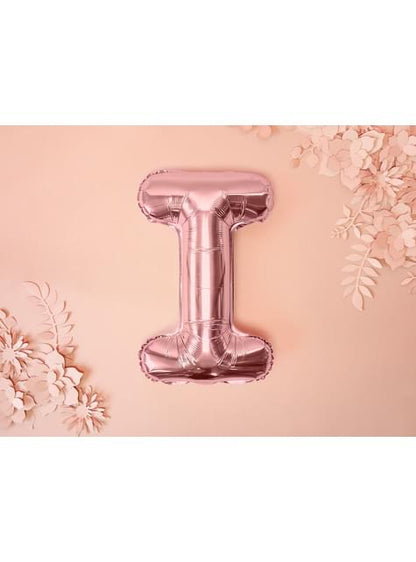 Globo foil letra I oro rosa - Partydeco | Funidelia