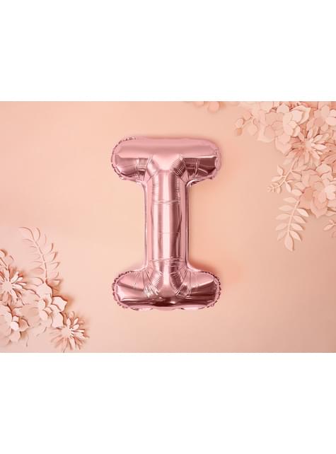 Globo foil letra I oro rosa - Partydeco | Funidelia