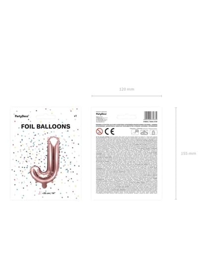 Globo foil letra J oro rosa - Partydeco | Funidelia