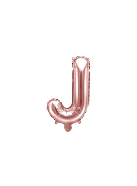 Globo foil letra J oro rosa - Partydeco | Funidelia