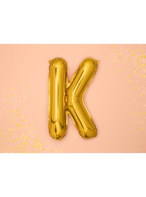Globo foil letra K dorado - Partydeco | Funidelia
