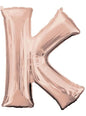 Globo foil letra K oro rosa (83cm) - AMSCAN | Funidelia