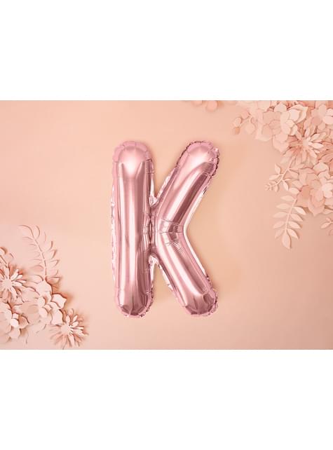Globo foil letra K oro rosa - Partydeco | Funidelia