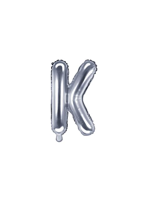 Globo foil letra K plateado - Partydeco | Funidelia