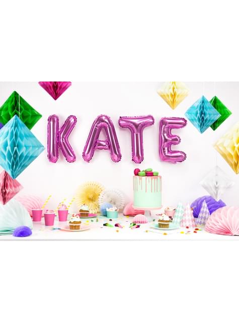 Globo foil letra K rosa oscuro - Partydeco | Funidelia
