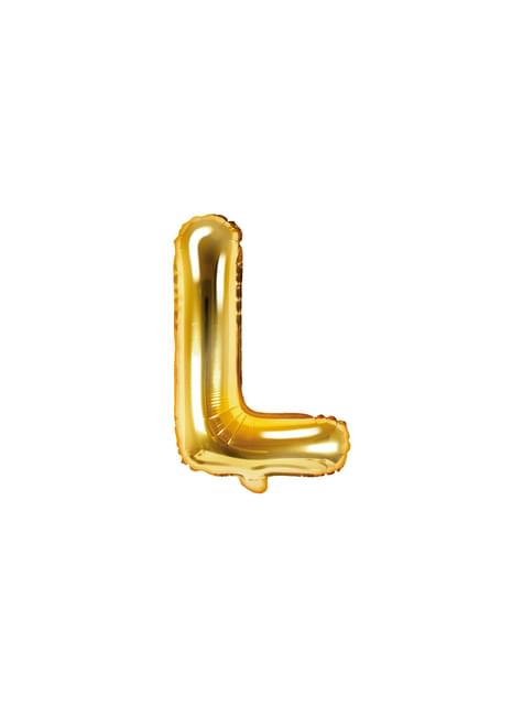 Globo foil letra L dorado - Partydeco | Funidelia