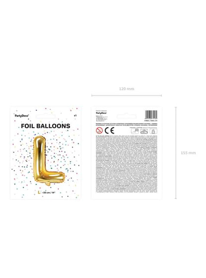 Globo foil letra L dorado - Partydeco | Funidelia
