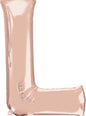 Globo foil letra L oro rosa (81cm) - AMSCAN | Funidelia