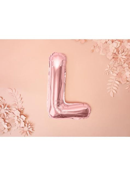 Globo foil letra L oro rosa - Partydeco | Funidelia
