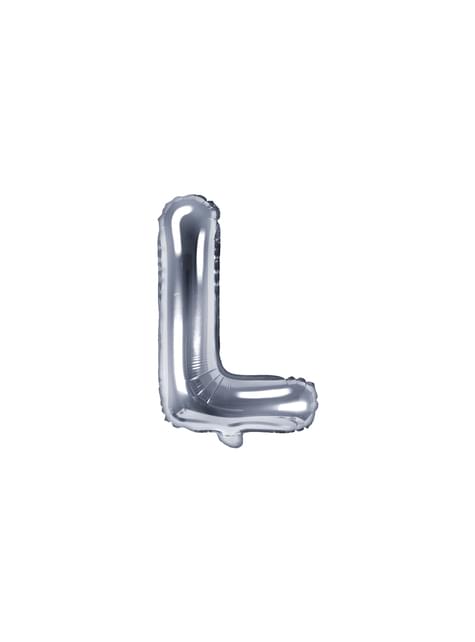 Globo foil letra L plateado