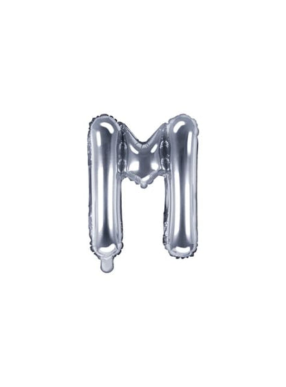 Globo foil letra M plateado - Partydeco | Funidelia