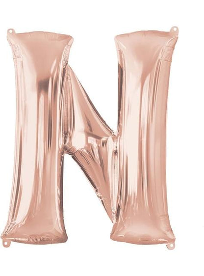 Globo foil letra N oro rosa (81cm) - AMSCAN | Funidelia