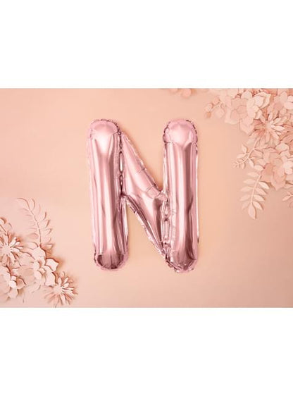 Globo foil letra N oro rosa - Partydeco | Funidelia