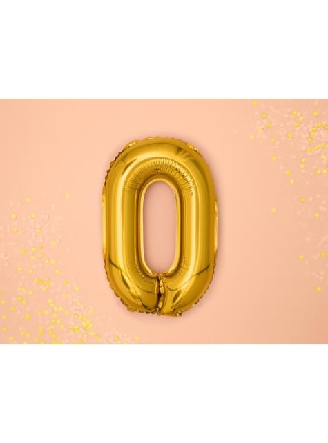 Globo foil letra O dorado