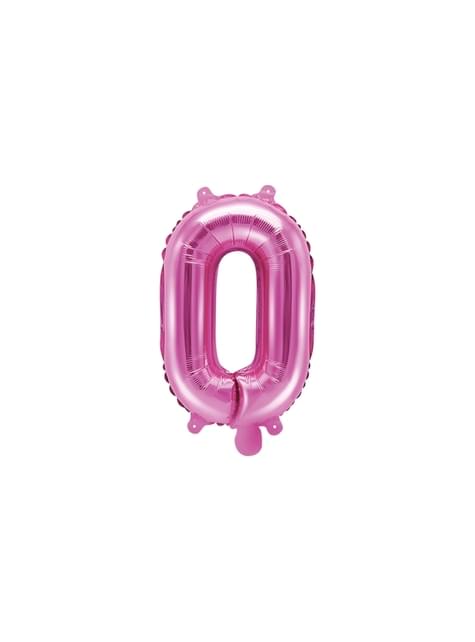 Globo foil letra O rosa oscuro - Partydeco | Funidelia
