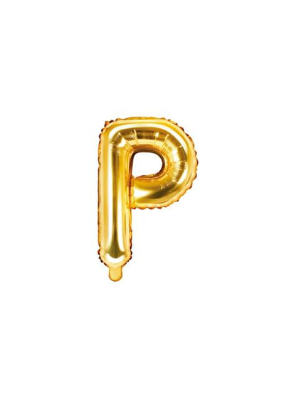 Globo foil letra P dorado - Partydeco | Funidelia