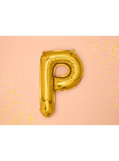 Globo foil letra P dorado - Partydeco | Funidelia