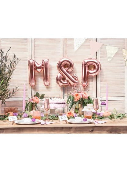 Globo foil letra P oro rosa - Partydeco | Funidelia