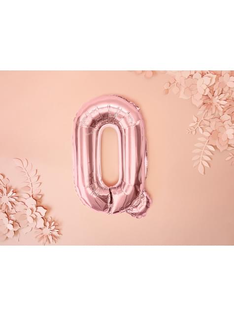 Globo foil letra Q oro rosa