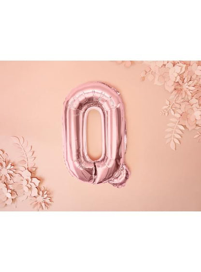 Globo foil letra Q oro rosa