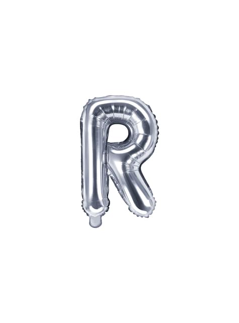 Globo foil letra R plateado