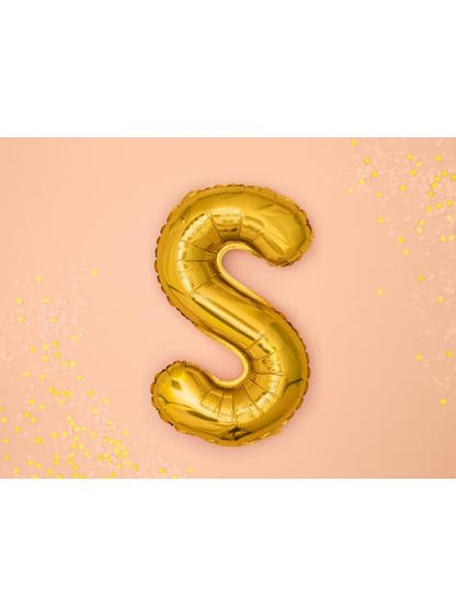 Globo foil letra S dorado - Partydeco | Funidelia