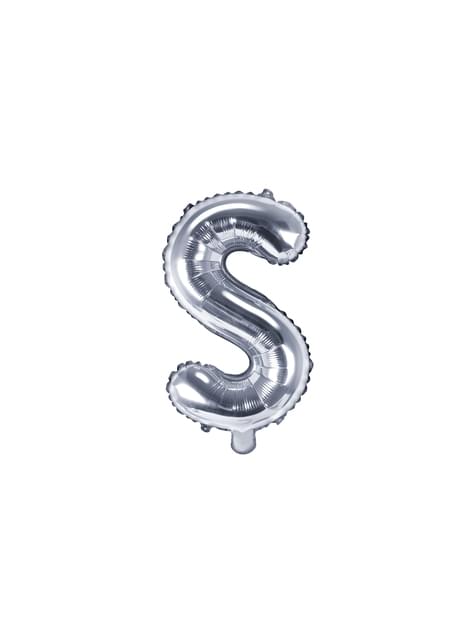 Globo foil letra S plateado