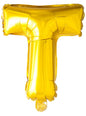Globo foil letra T dorado (102 cm) - Procos | Funidelia