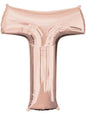 Globo foil letra T oro rosa (81cm) - AMSCAN | Funidelia