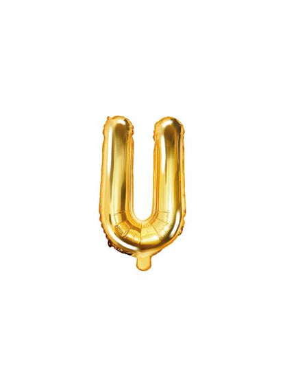 Globo foil letra U dorado (35 cm) - Partydeco | Funidelia