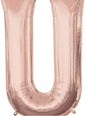 Globo foil letra U oro rosa (83cm) - AMSCAN | Funidelia