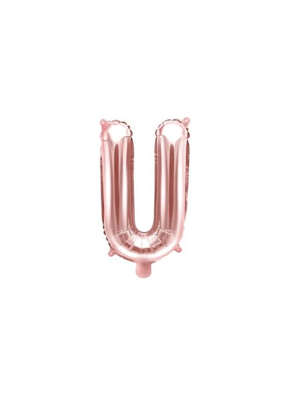 Globo foil letra U oro rosa (35 cm) - Partydeco | Funidelia