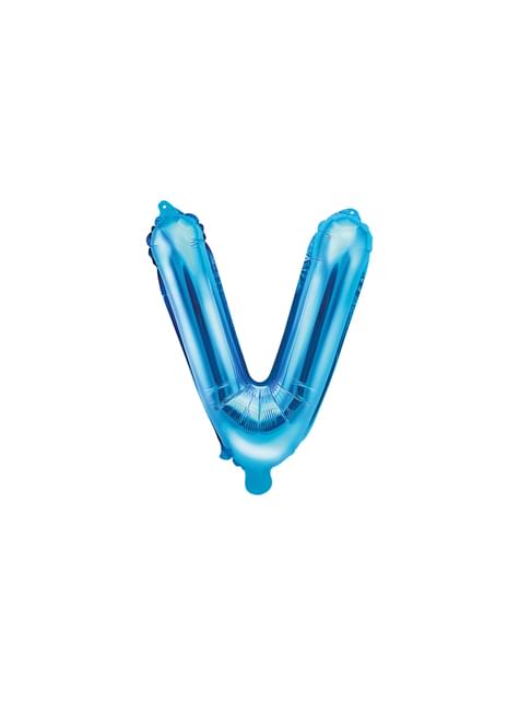 Globo foil letra V azul (35 cm) - Partydeco | Funidelia
