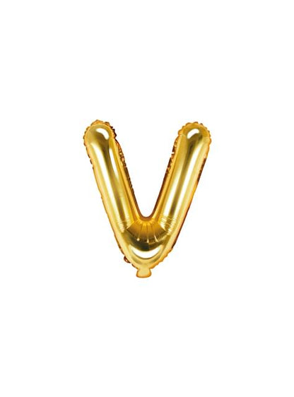 Globo foil letra V dorado (35 cm) - Partydeco | Funidelia