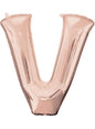 Globo foil letra V oro rosa (81cm) - AMSCAN | Funidelia