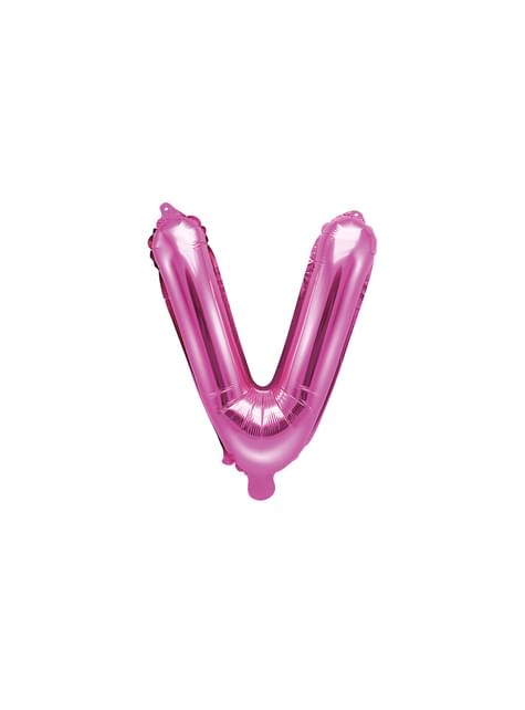 Globo foil letra V rosa oscuro (35 cm) - Partydeco | Funidelia
