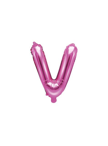 Globo foil letra V rosa oscuro (35 cm) - Partydeco | Funidelia