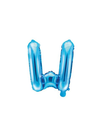 Globo foil letra W azul (35 cm) - Partydeco | Funidelia