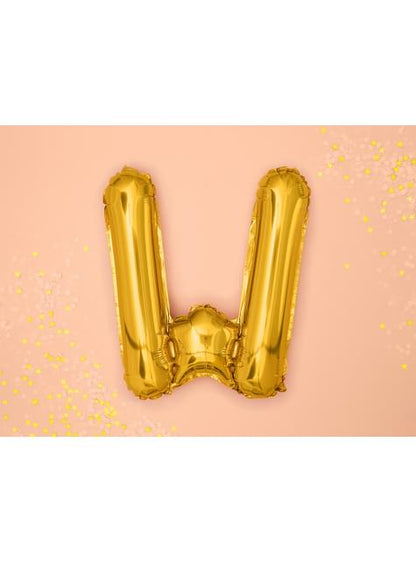 Globo foil letra W dorado (35 cm) - Partydeco | Funidelia