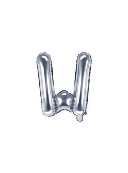 Globo foil letra W plateado (35 cm) - Partydeco | Funidelia