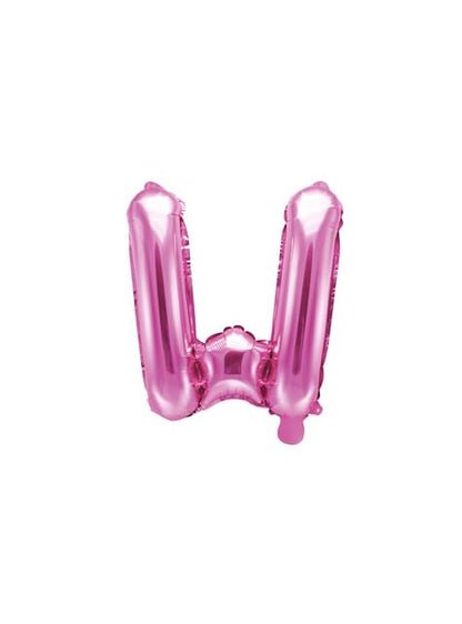 Globo foil letra W rosa oscuro (35 cm) - Partydeco | Funidelia