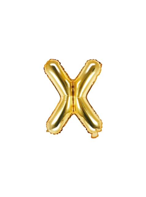 Globo foil letra X dorado (35 cm) - Partydeco | Funidelia