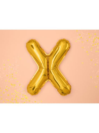 Globo foil letra X dorado (35 cm) - Partydeco | Funidelia